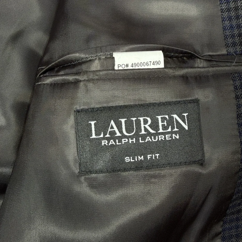 Lauren Ralph Lauren Black Label Men's 44 R Blazer Sport Coat Jacket Plaid Check